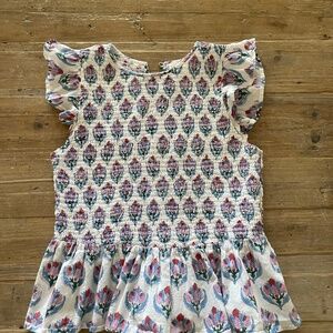 EUC Penny Walker top XS like Oliphant block print